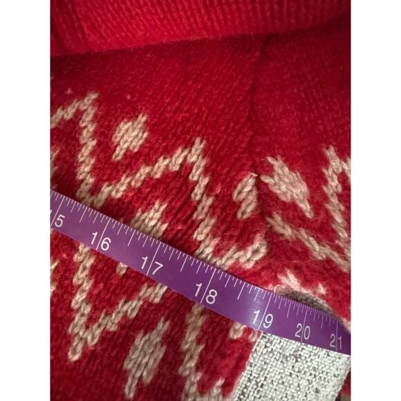 GAP Lambswool Fair Isle Classic Holiday Festive Print Half-Zip Sweater - M - Picture 6 of 7
